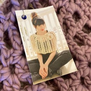 Handmade shoulder knit shrug.